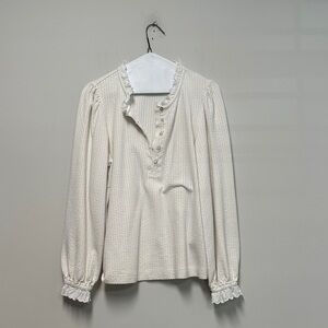 Elegant White Ruffled Women's Top